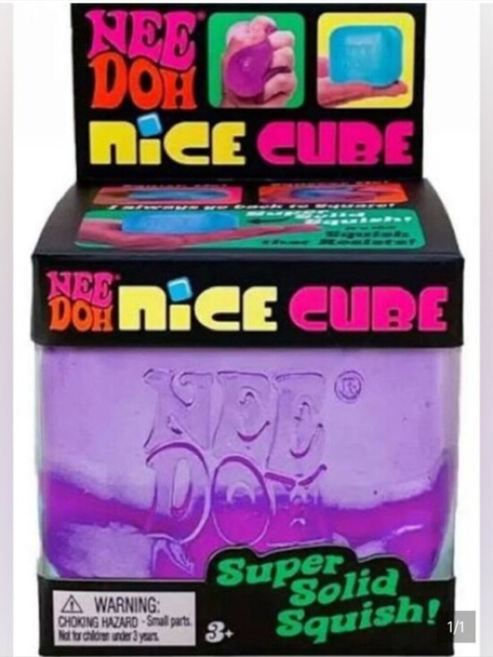 Schylling NeeDoh Nice Cube 💜Purple💜 Super Solid Squish